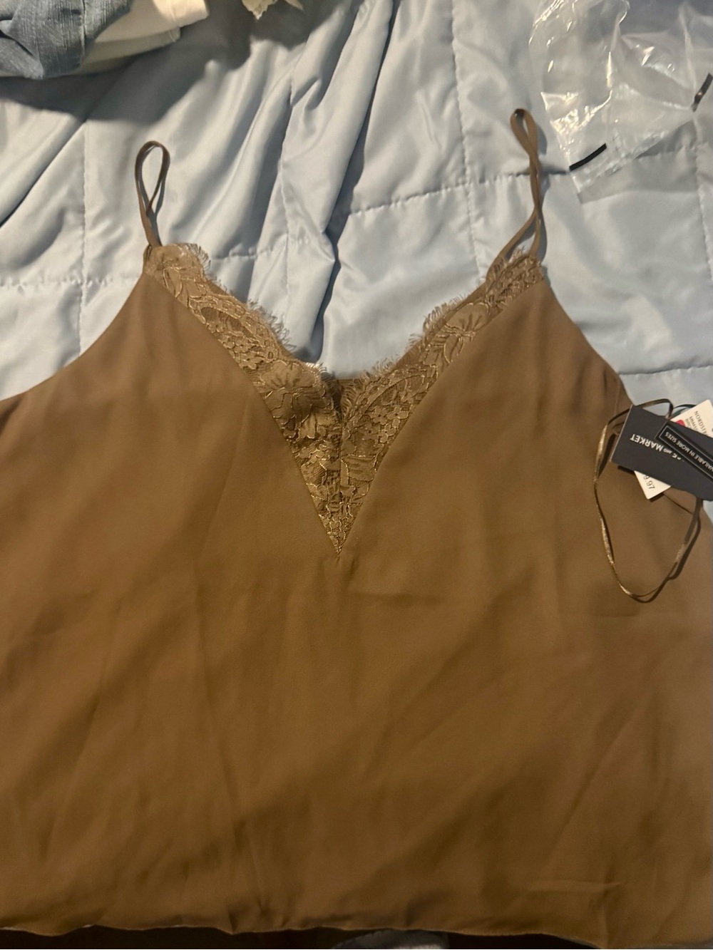 Melrose and Market Taupe Lace-Trim Slip Cami size XXL new/tags Nordstrom Rack